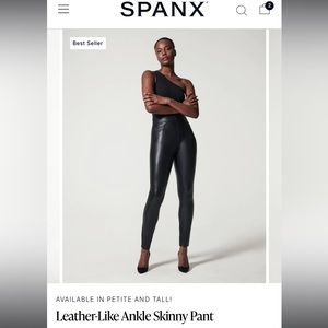 SPANX Leather Like Skinny Ankle Pant